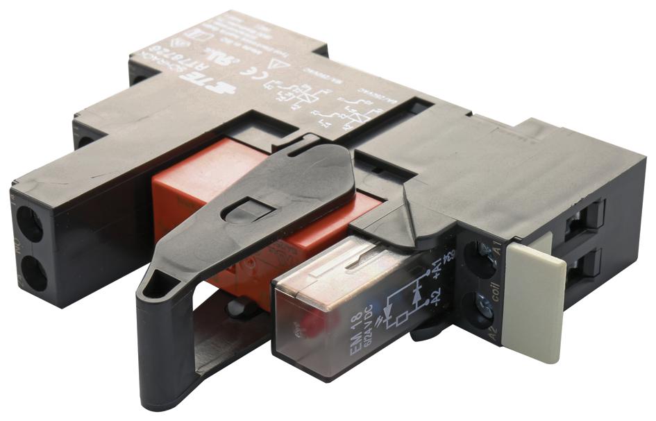 RT4S5T30 POWER RELAY, DPDT, 8A, 240VAC, DIN RAIL SCHRACK - TE CONNECTIVITY