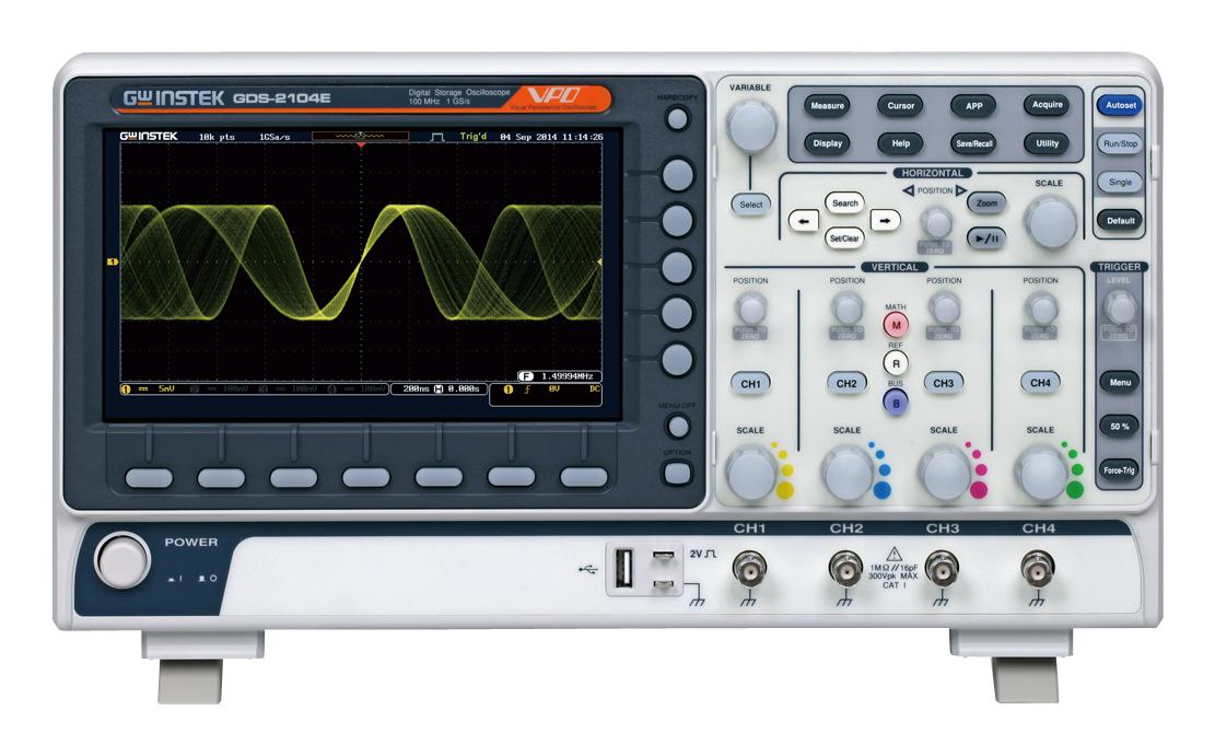 GDS-2204E DSO, 200MHZ, 4CH, 1GSPS, TFT LCD GW INSTEK