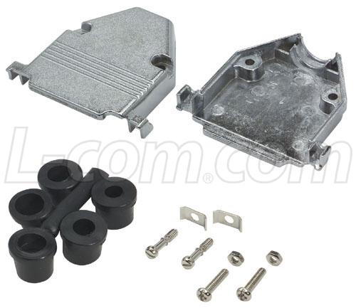 SDC25AG D-SUB HOOD KIT, 180 DEG, DB25/HD44, ZINC L-COM