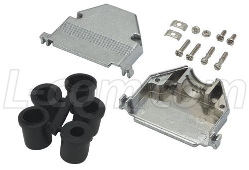 SDC50AG D SUB HOOD KIT, 180 DEG, DB50/HD78, ZINC L-COM