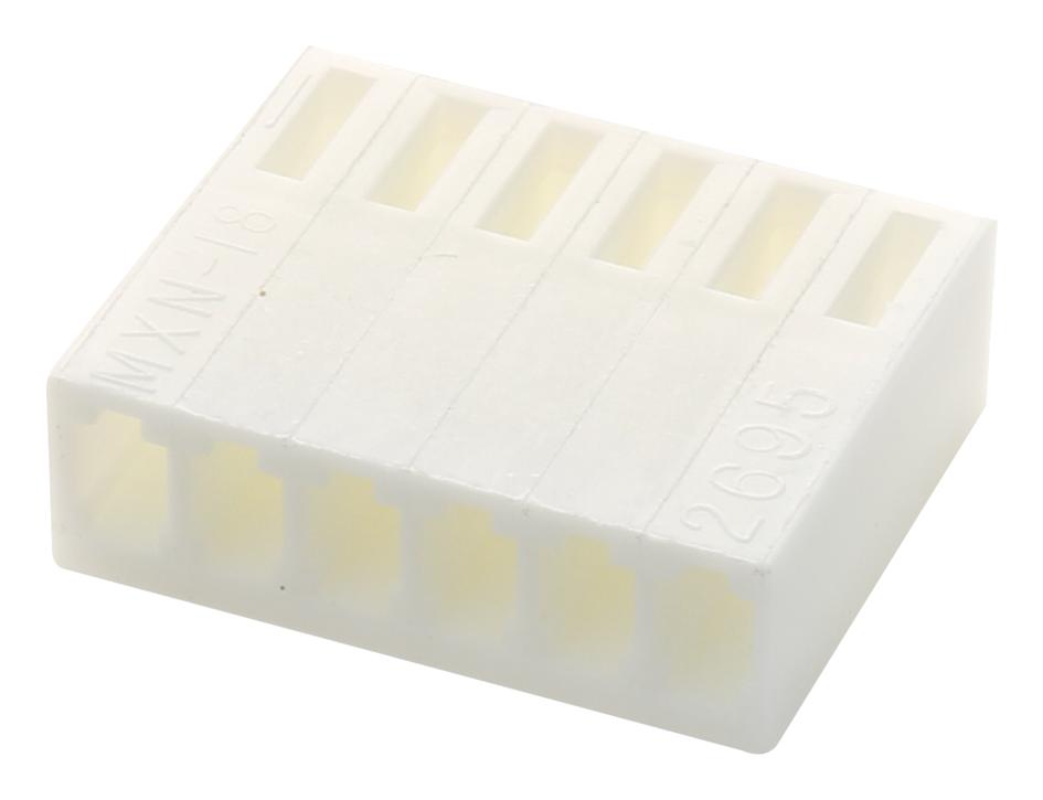 22-01-2061 CONNECTOR, RCPT, 6POS, 1ROW, 2.54MM MOLEX