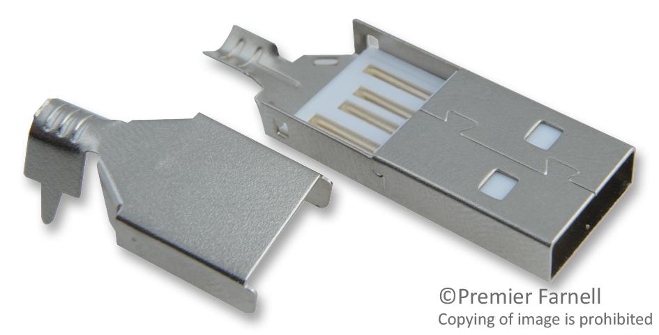 925 USB CONNECTOR, 2.0 TYPE A, PLUG, CABLE KEYSTONE