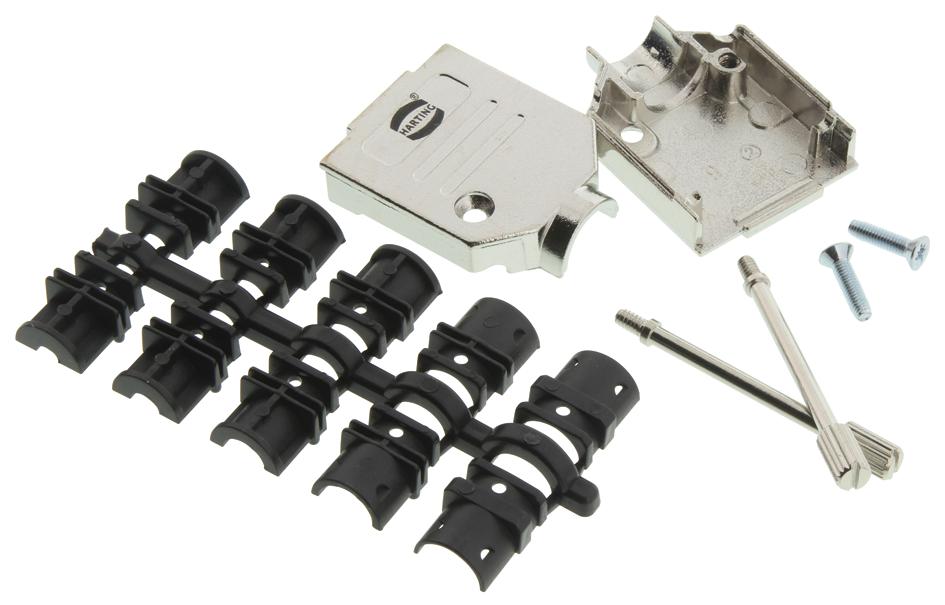 09670370434 D SUB BACKSHELL, 45DEG, SIZE DC HARTING