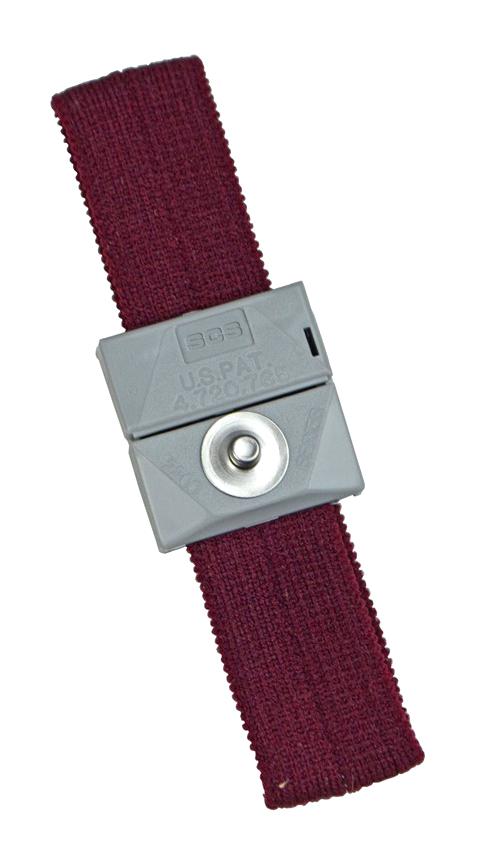 2204 ADJUSTABLE WRISTBAND, BURGUNDY, SNAP SCS
