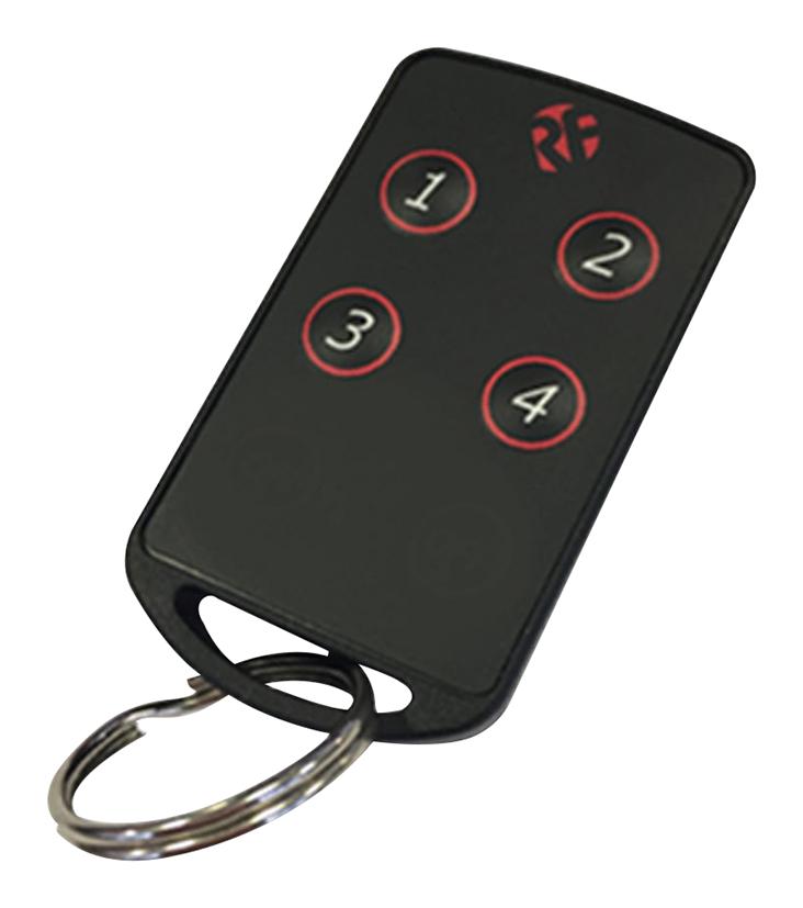 FOBLOQA-4T4 AM KEY FOB TRANSMITTER, 4-CH, 433.92MHZ RF SOLUTIONS
