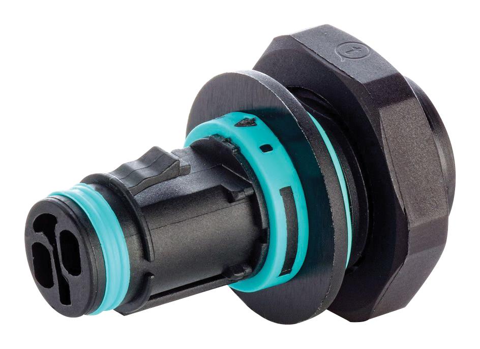 THB.381.P2A INDUSTRIAL CIRCULAR, RCPT, 2POS, PANEL HYLEC