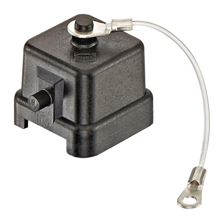 09200035449 PROTECTIVE CAP, PLASTIC, 1 LEVER, BLK HARTING