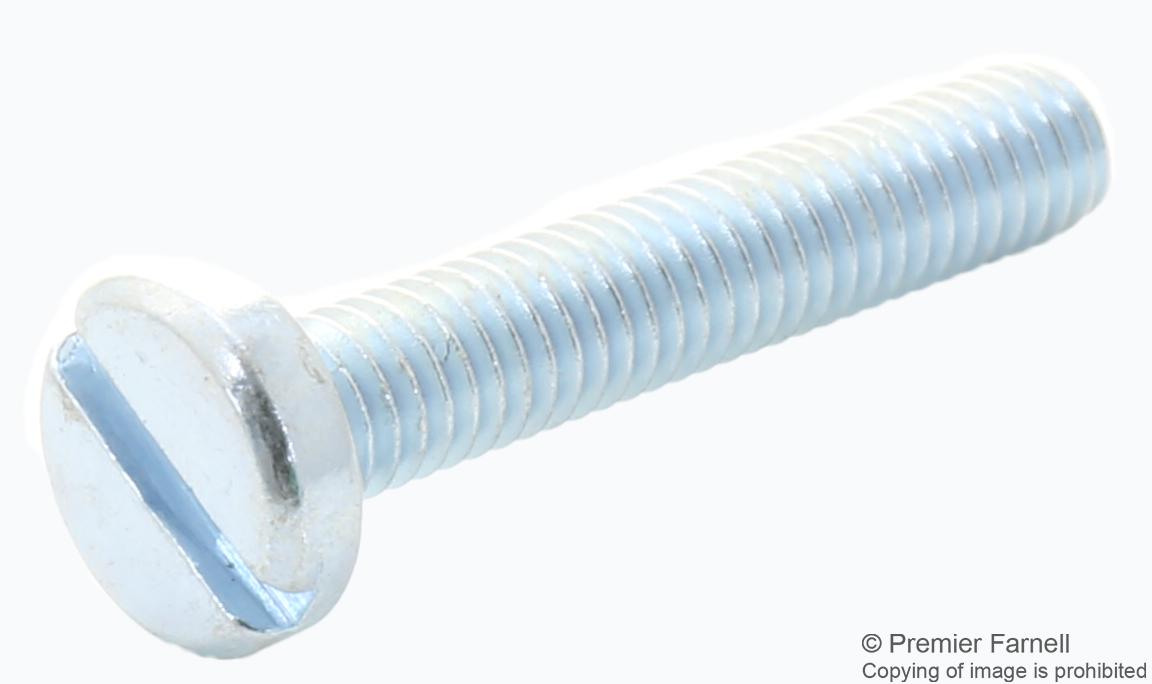 M2.5  10 PSSTMC Z100 PAN HEAD SLOTTED SCREW, STEEL, M2.5 TR FASTENINGS