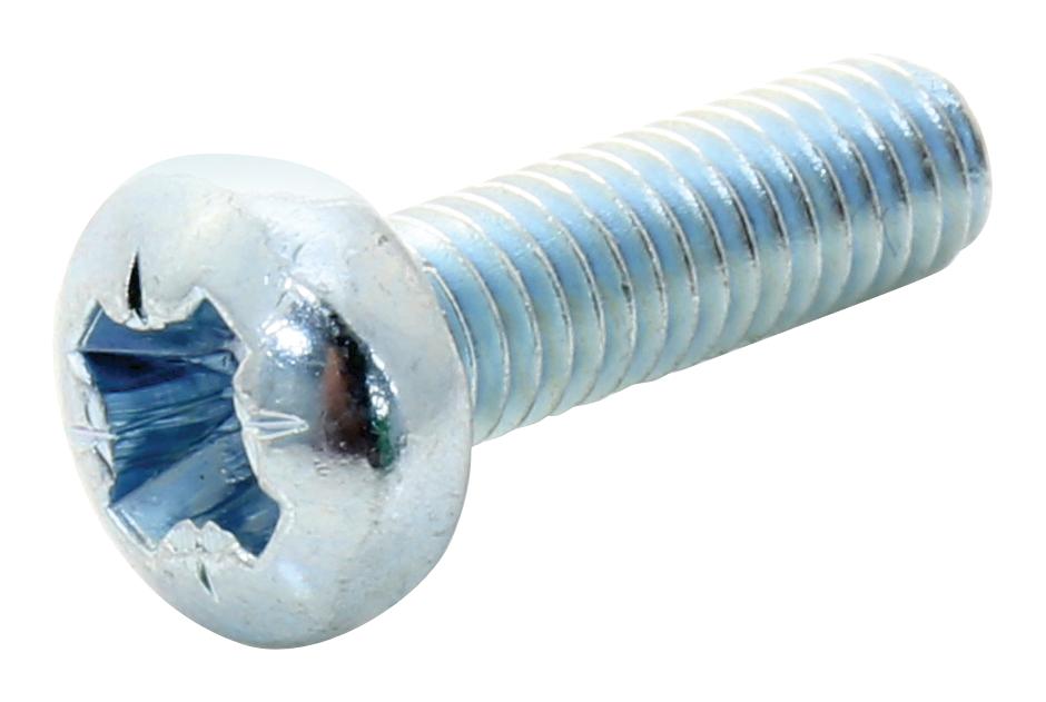 N6 0.500 PRST60 Z100 PAN HEAD POZIDRIV SCREW, STEEL, N6-19 TR FASTENINGS