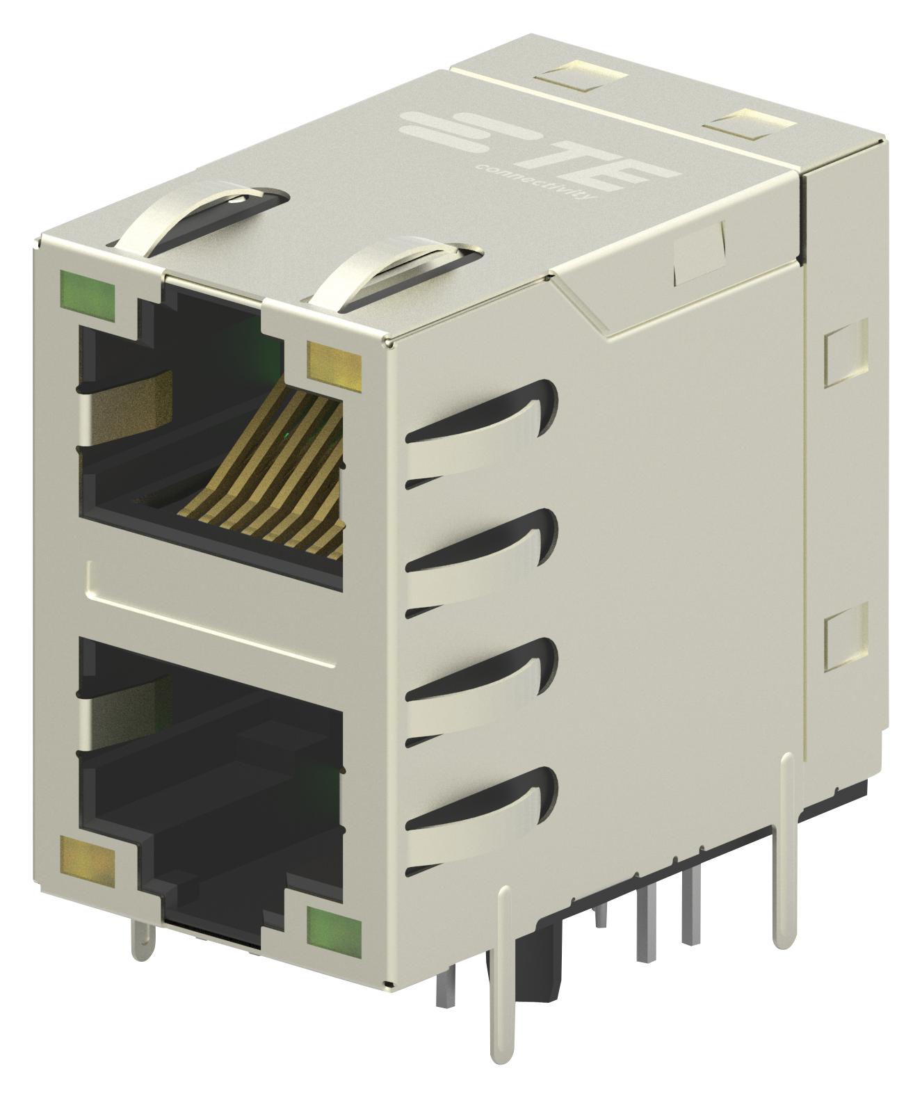 2301997-5 RJ45 CONNECTOR, JACK, 8P8C, 2PORT, TH TE CONNECTIVITY