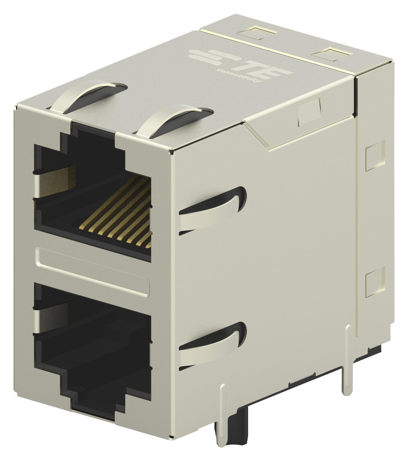 2301997-4 RJ45 CONNECTOR, JACK, 8P8C, 2PORT, TH TE CONNECTIVITY