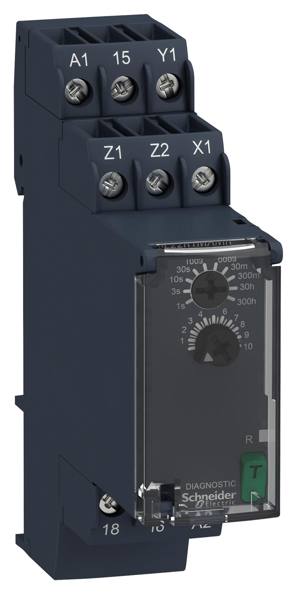 RE22R1MAMR TIME DELAY RELAY, SPDT, 0.05S-300H, 240V SCHNEIDER ELECTRIC