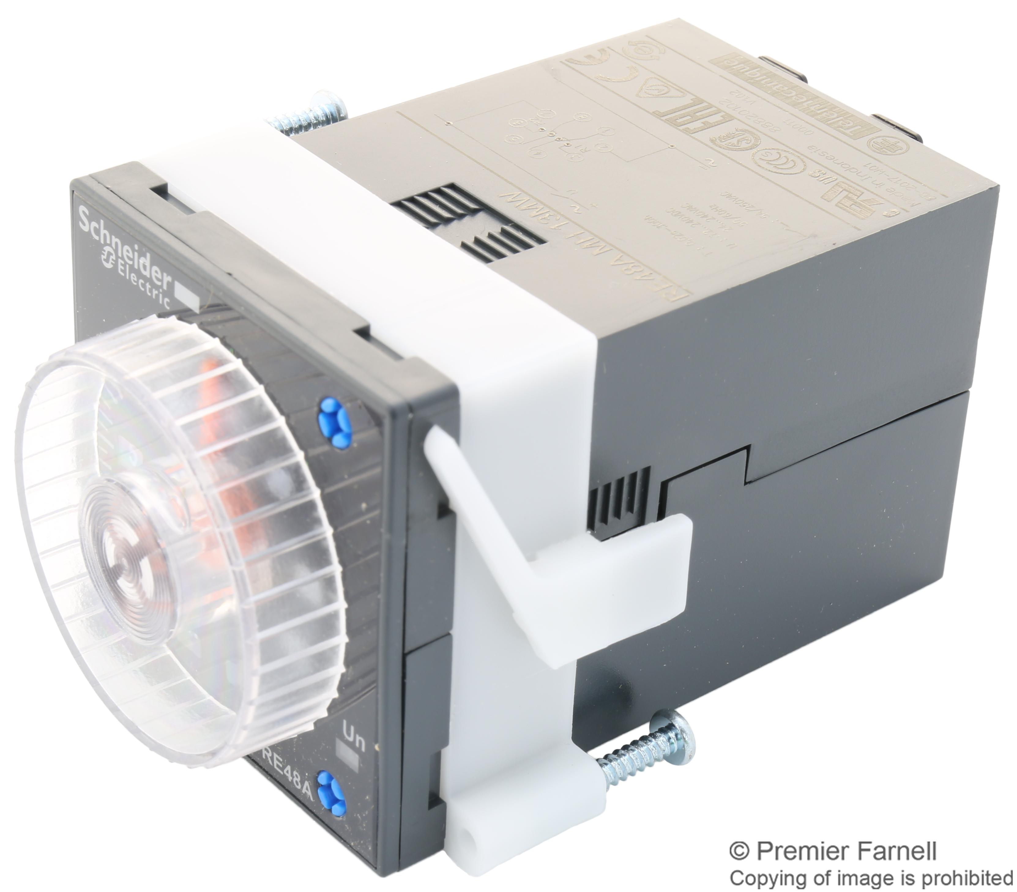 RE48AMH13MW TIME DELAY RELAY, DPDT, 300HOUR, 240V SCHNEIDER ELECTRIC