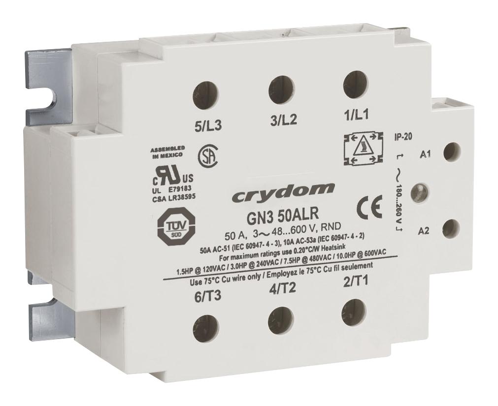 GN350BSZ SOLID STATE RELAY, 50A, 90-140VAC, PANEL SENSATA/CRYDOM