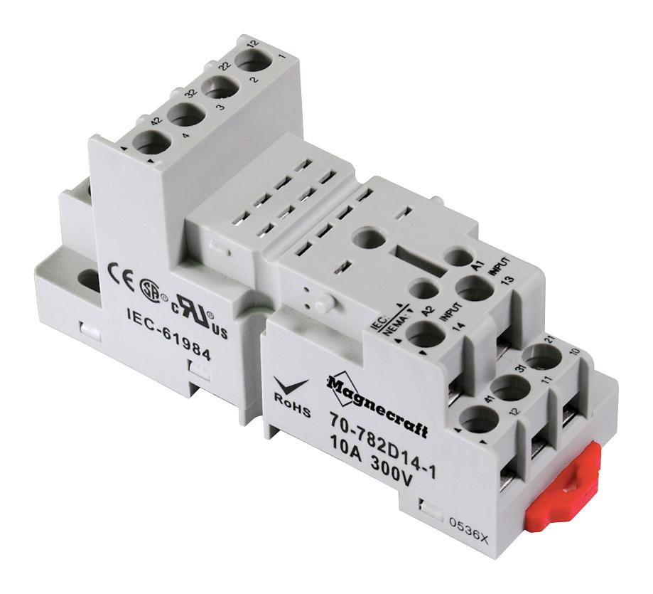 70-782D14-1 RELAY SOCKET, DIN RAIL/PANEL, 14P, SCREW SCHNEIDER ELECTRIC/LEGACY RELAY
