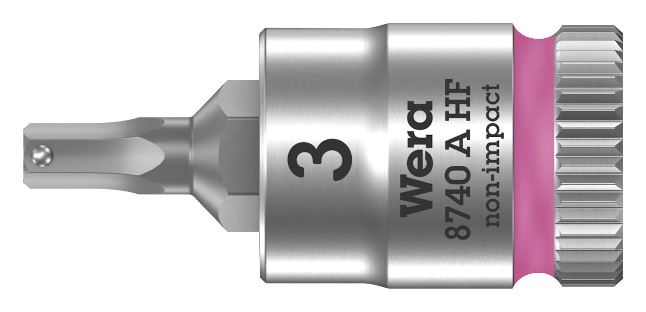 8740 3 X 28MM BIT SOCKET, HEX, SIZE 3MM, 28MM WERA