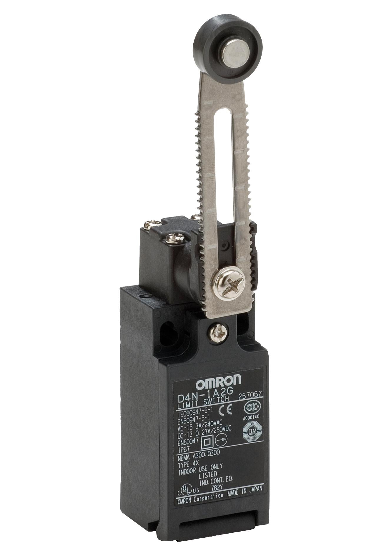 D4N1A2G LIMIT SWITCH, SPST-NC/NO, 240VAC, 3A OMRON