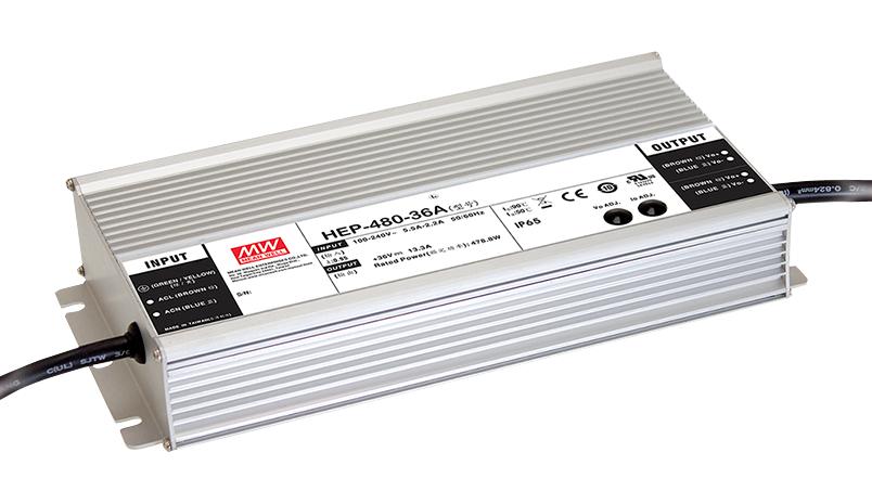 HEP-480-36A POWER SUPPLY, AC-DC, 36V, 13.3A MEAN WELL