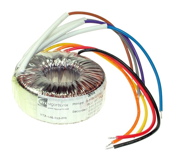 VTX-146-050-224 50VA TOROIDAL TRANSFORMER 2X24V VIGORTRONIX