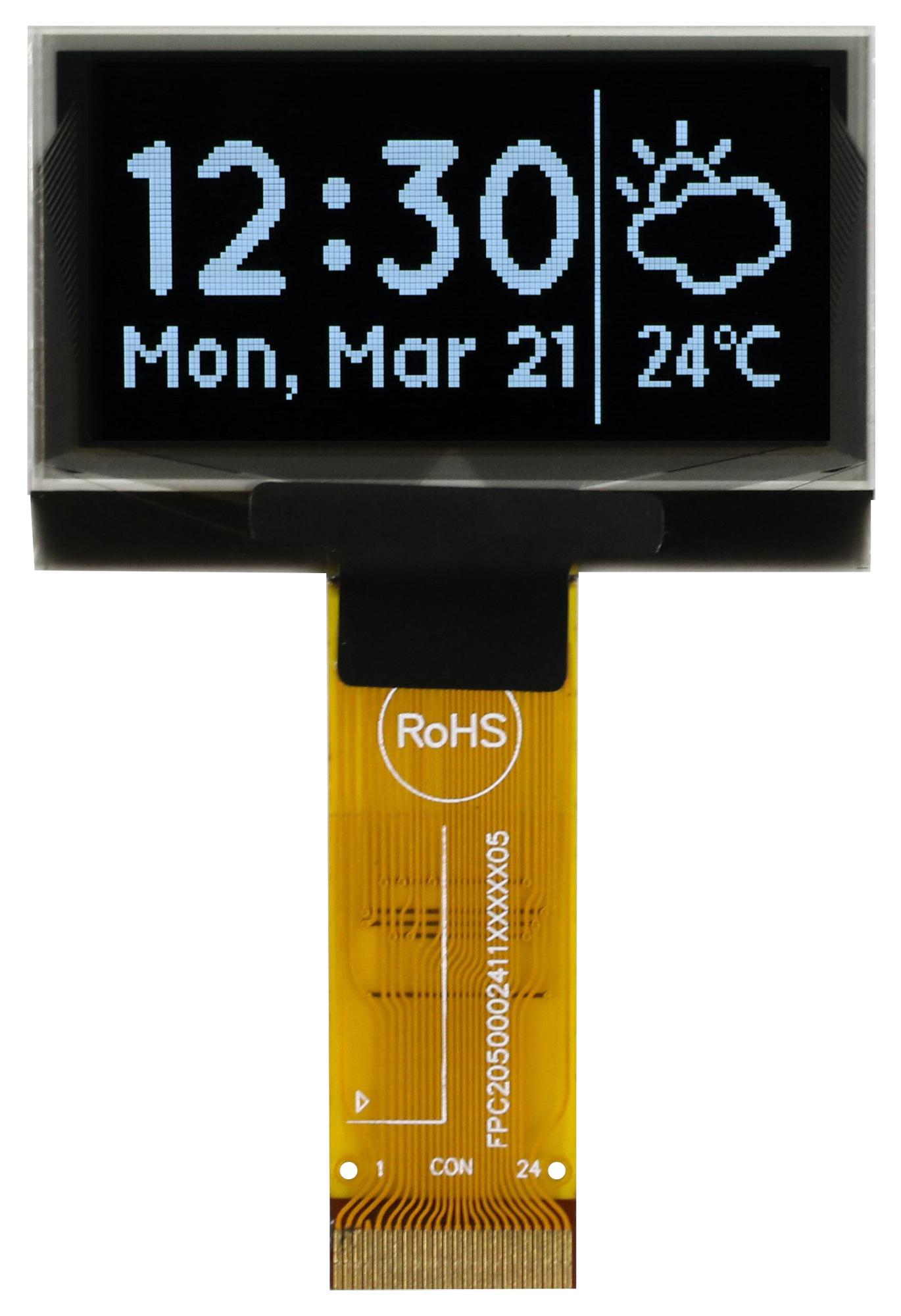 MCOT128064B1V-WM DISPLAY, OLED GRAPHIC, TAB, 128X64PIXELS MIDAS