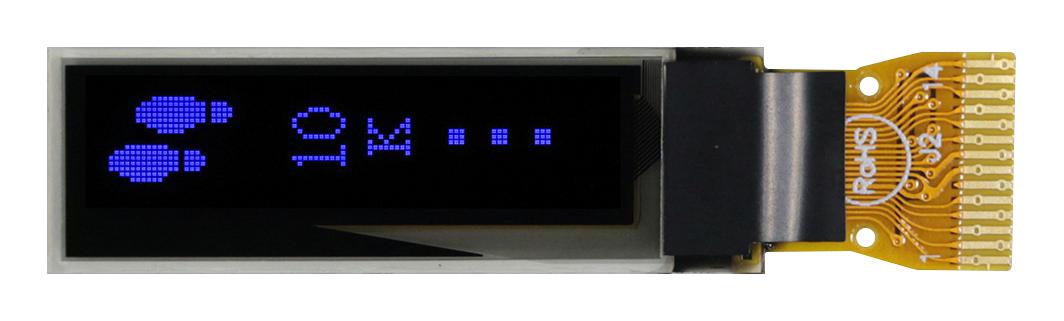 MCOT096016C1V-BI DISPLAY, OLED GRAPHIC, TAB, 96X16 PIXELS MIDAS