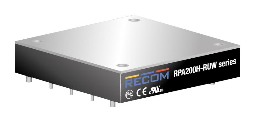 RPA200H-11048SRUW/P DC-DC CONVERTER, 48V, 4.2A RECOM POWER