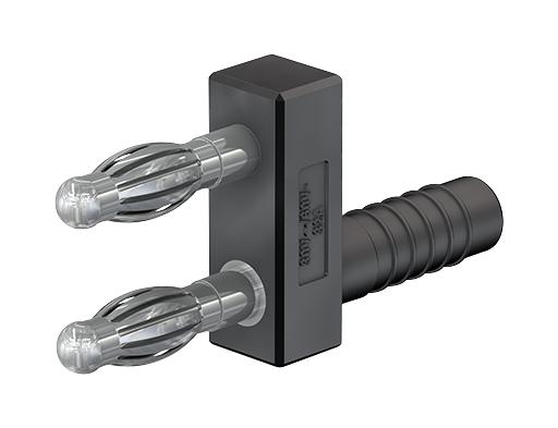 64.9302-21 BANANA PLUG, 4MM, 32A, BLACK, PK2 STAUBLI