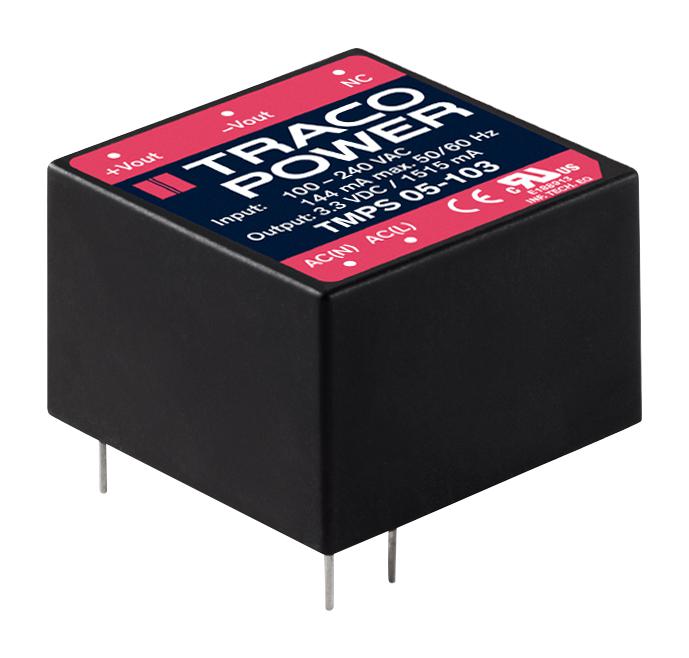 TMPS 05-124 POWER SUPPLY, AC-DC, 24V, 0.208A TRACO POWER