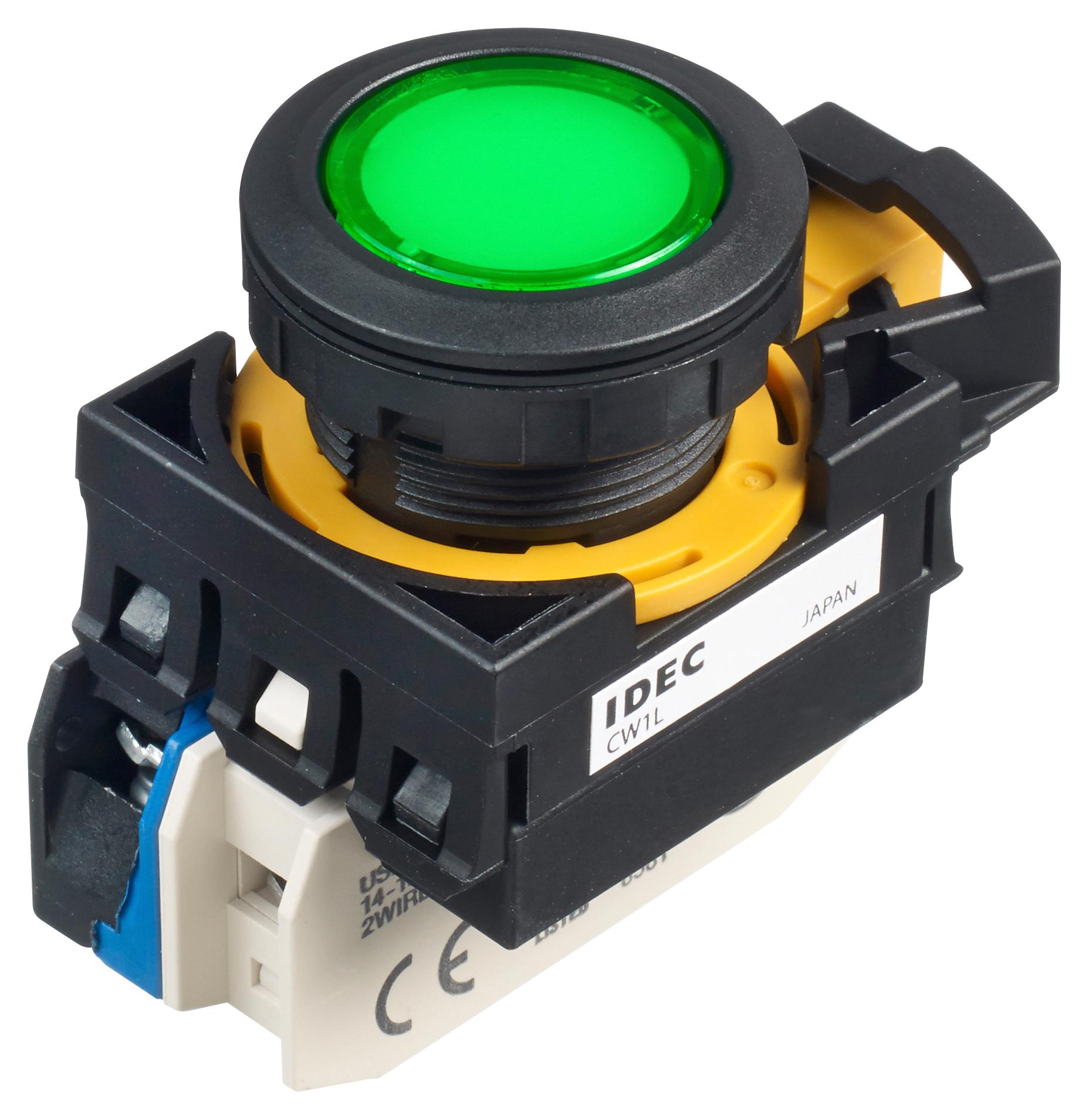 CW4L-A2E10Q4G PB SWITCH, SPST-NO, 10A, 120VAC, SCREW IDEC