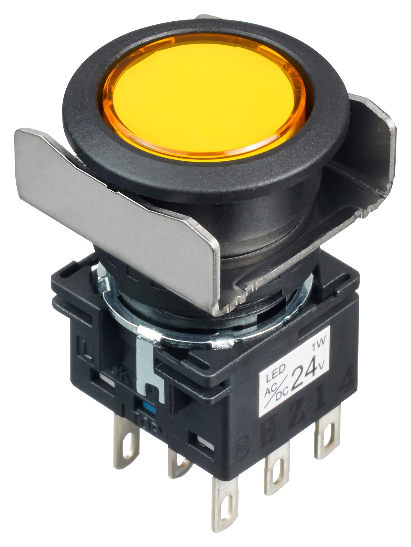 LB6L-M1T64Y PB SWITCH, ILLUM, DPDT, 24VAC/DC, YELLOW IDEC