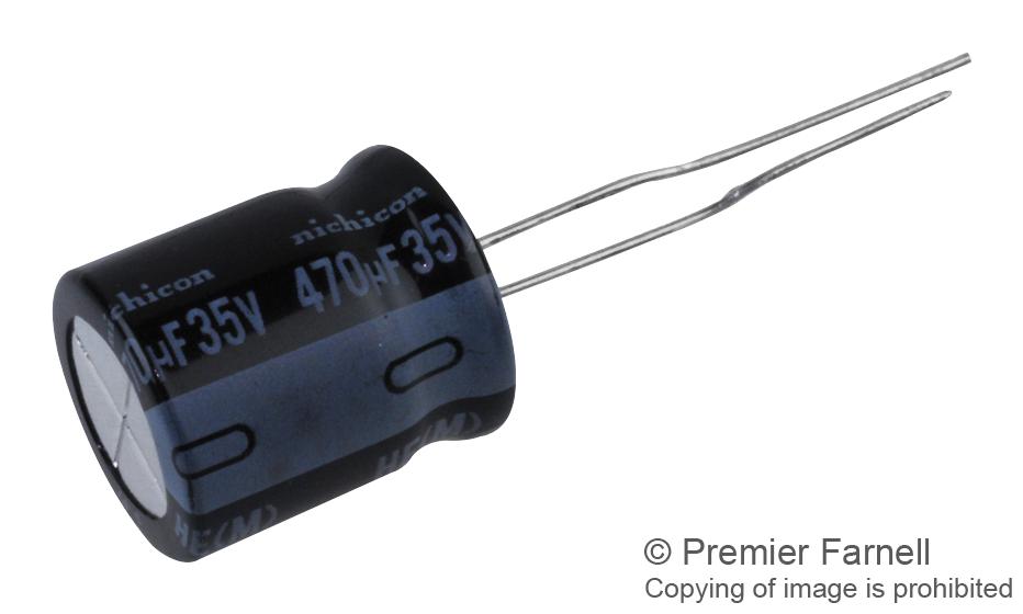 UHE1V471MHD6TO CAP, 470µF, 35V, 20% NICHICON