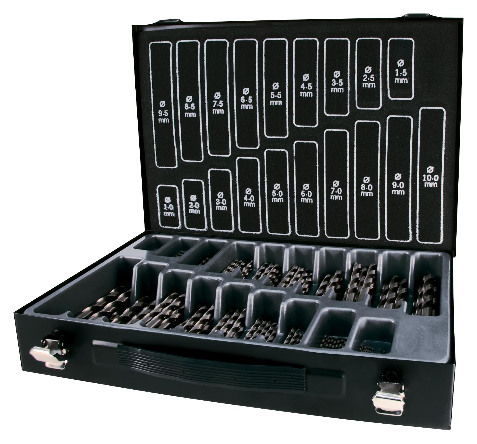 A214200 TWIST DRILL SET, DIN338, TYPE N, 170 PCS RUKO