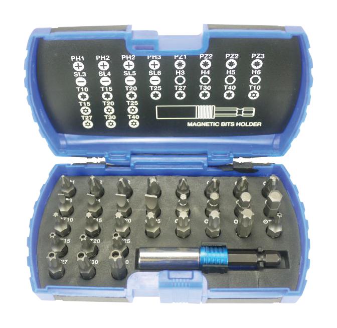 D0488- BIT - 2012-9C SCREW DRIVER BIT SET, 31PC, STEEL DURATOOL