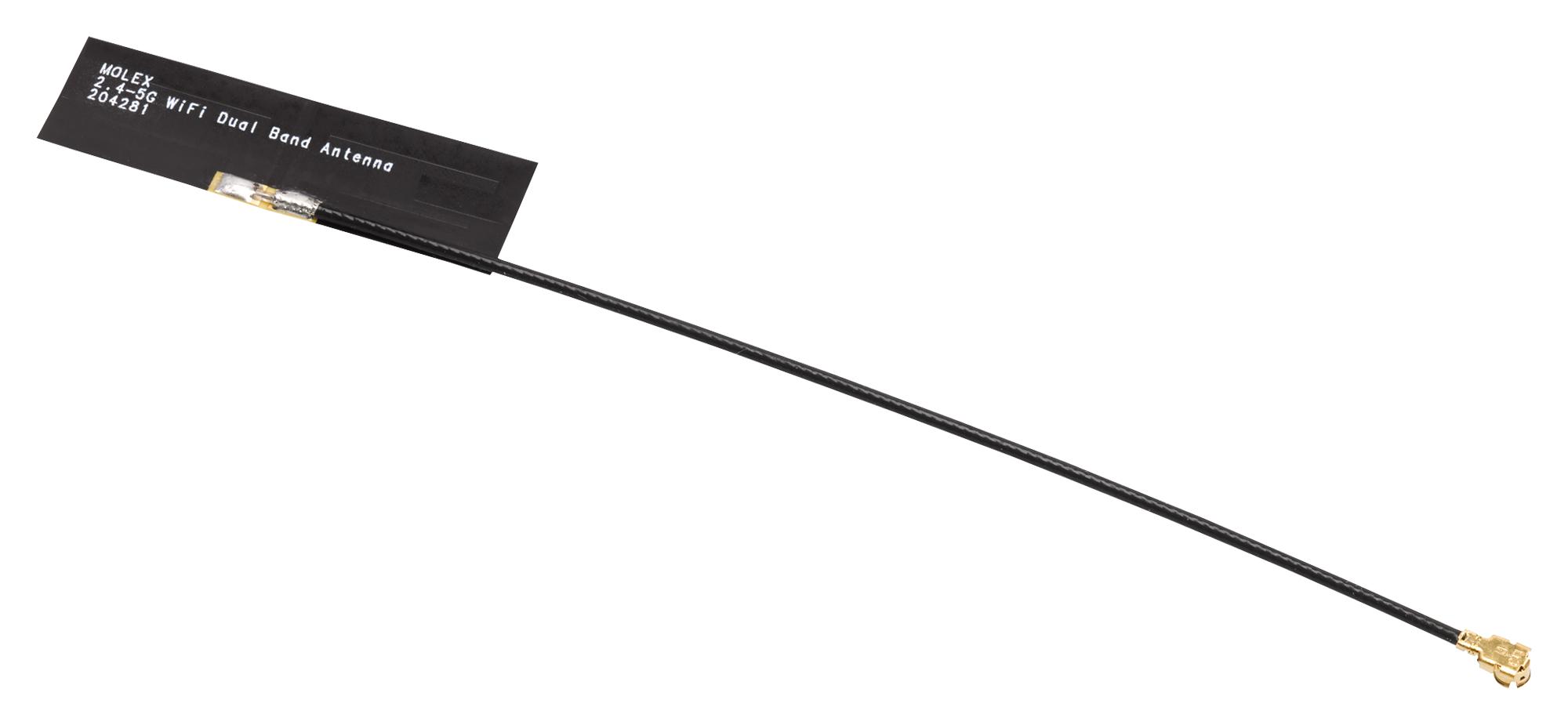 204281-0100 . OMNI ANTENNA, LIN, 5.15-5.85GHZ, 3.3DBI MOLEX