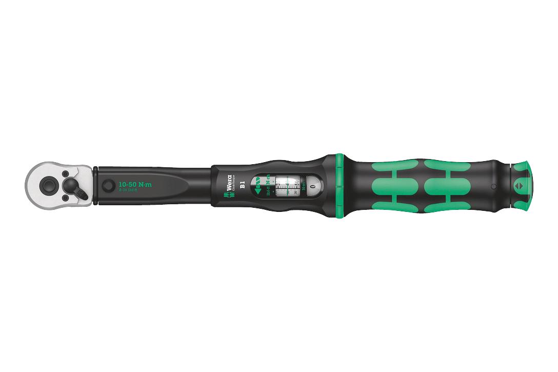 CLICK-TORQUE B 1 TORQUE WRENCH W/REV. RATCHET, 3/8" DRIVE WERA