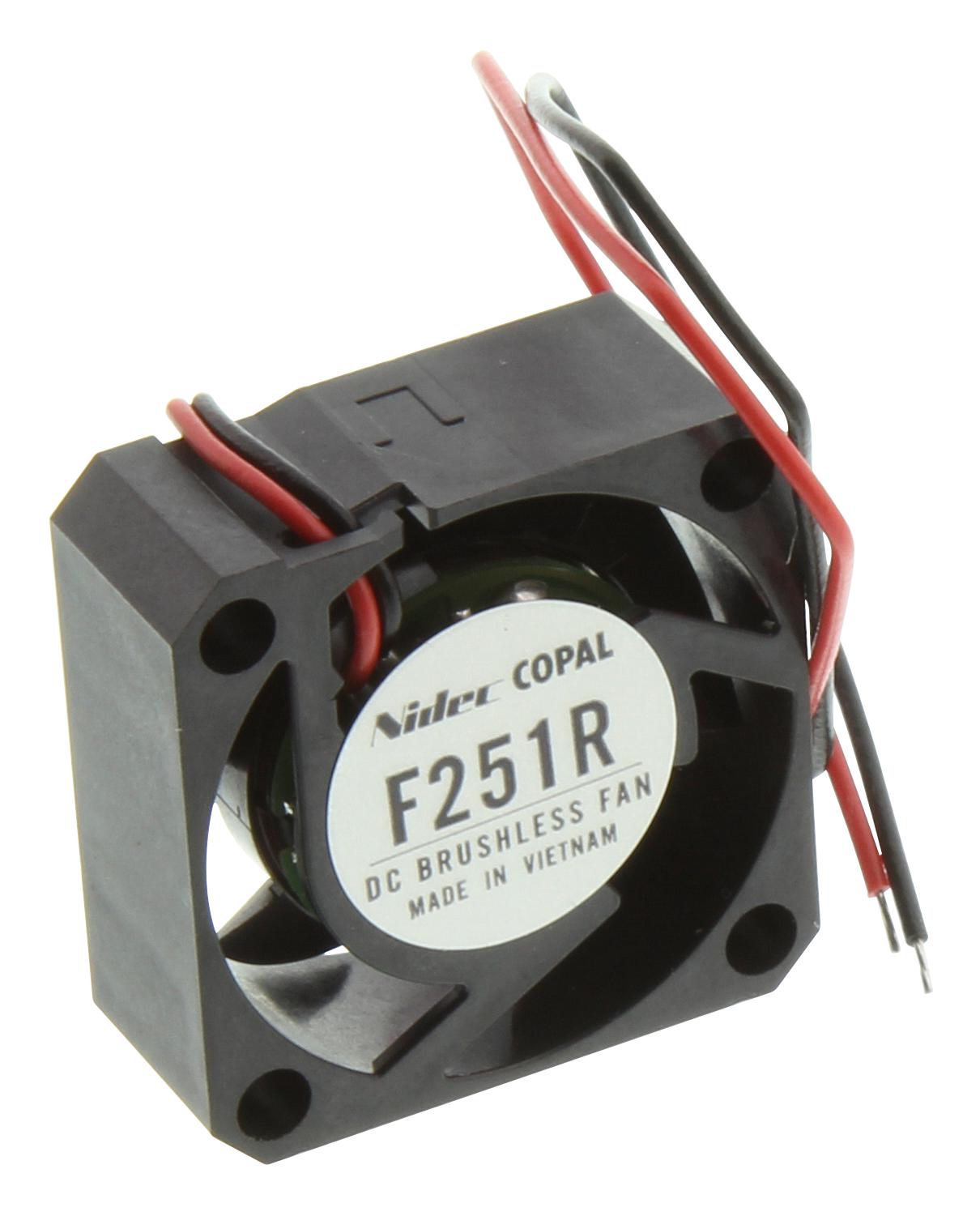 F251R-12LLC AXIAL FAN, 25MM, 12VDC, 1.412CFM, 11DBA NIDEC COPAL ELECTRONICS