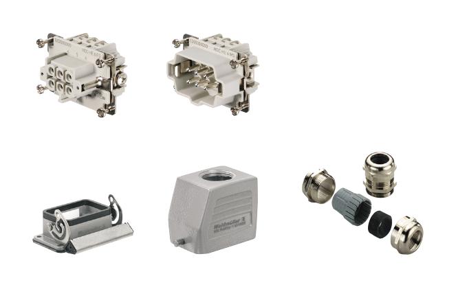 HDC-KIT-HE 06.101 M HDC KIT, 6POS, SIZE 3, M20, SCREW WEIDMULLER