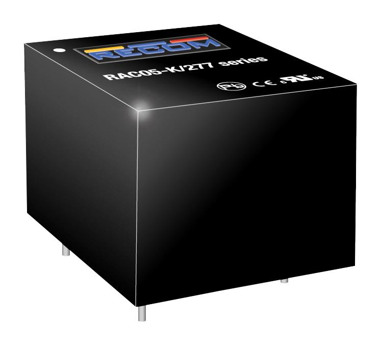 RAC05-15SK/277 POWER SUPPLY, AC-DC, 15V, 0.33A RECOM POWER