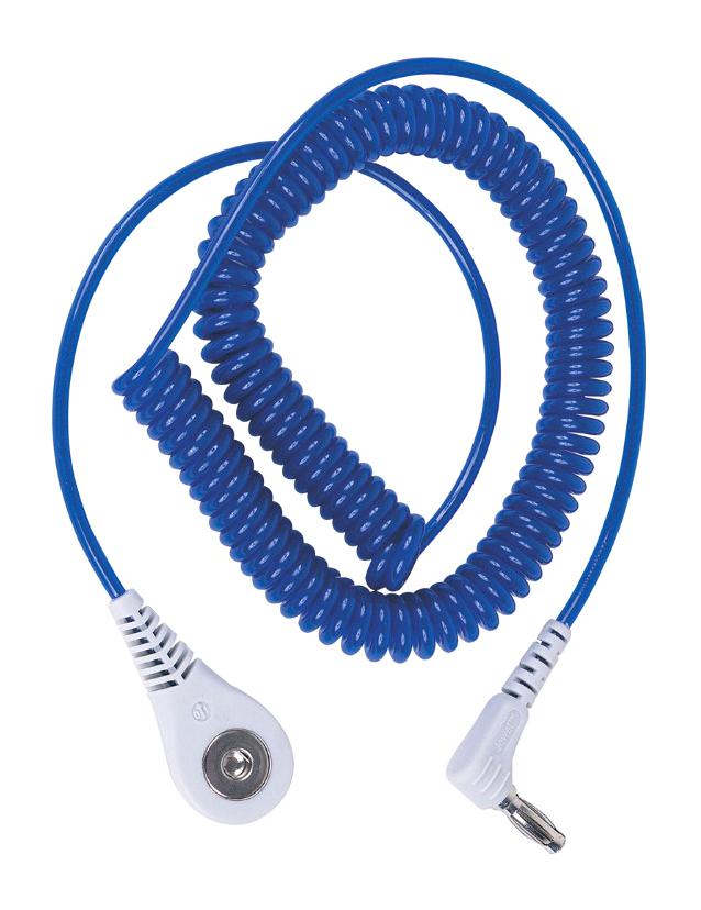 09150 COIL CORD, SNAP SOCKET, BLUE, 6FT DESCO