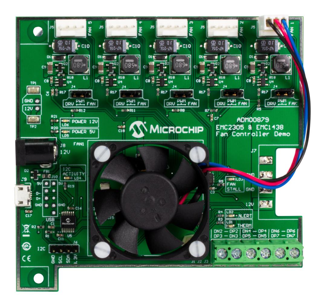 ADM00879 DEMO BOARD, PWM FAN CONTROLLER MICROCHIP