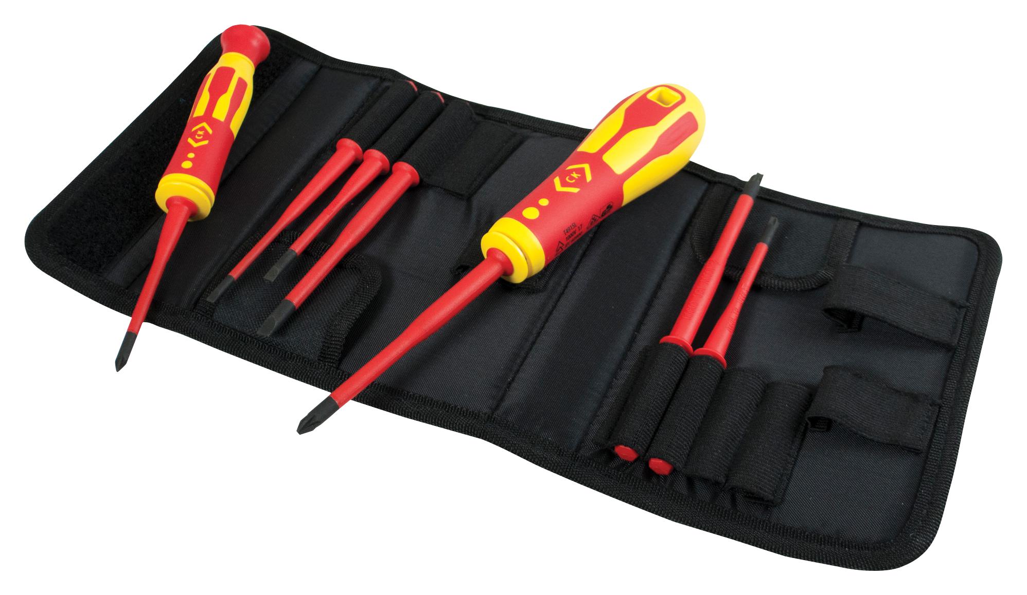 T4925 SCREWDRIVER SET W/POUCH, 9PC CK TOOLS