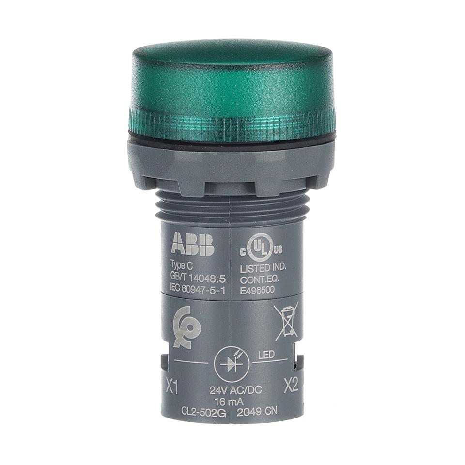 1SFA619403R5022 PILOT LIGHT, GREEN, 24V, 22.3MM, SCREW ABB