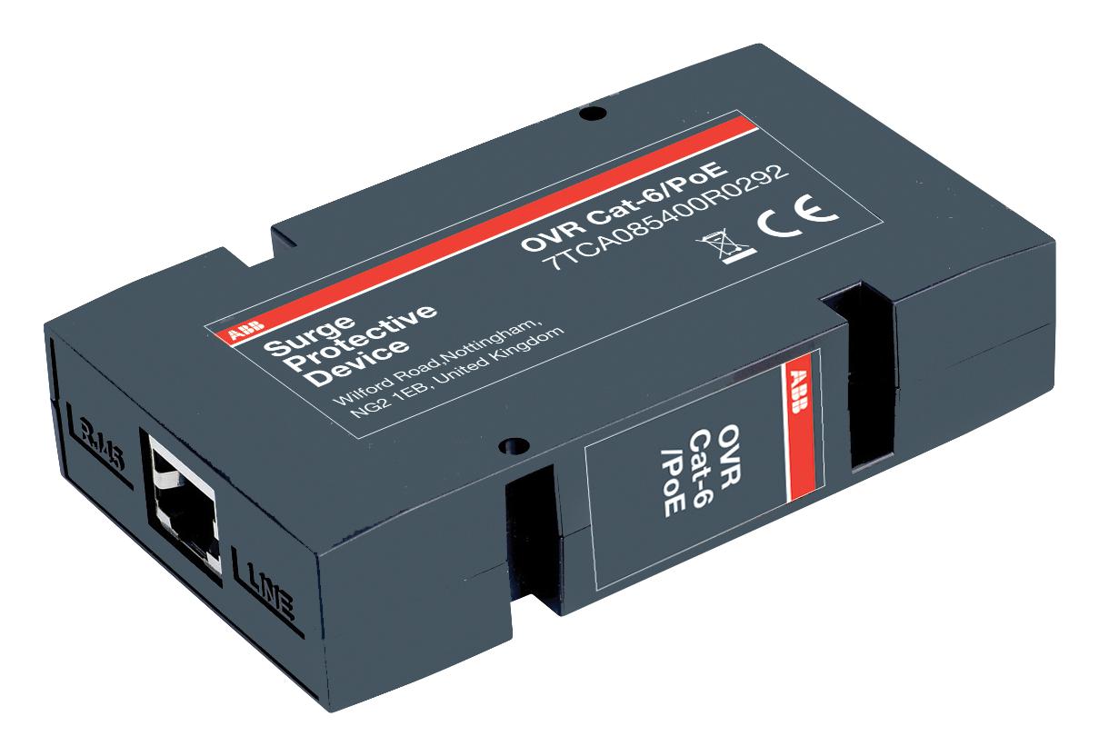 OVR CAT-5E ENET SURGE PROTECTOR, 1PORT, PANEL ABB - SOULE