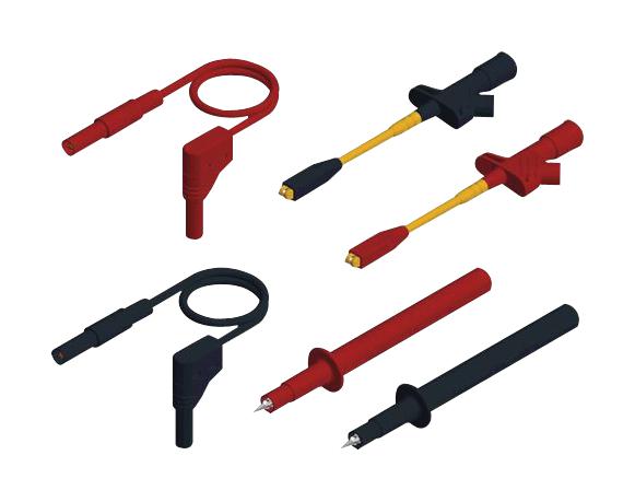 972339001 TEST LEAD/PROBE KIT, 6PC, RED/BLACK HIRSCHMANN TEST AND MEASUREMENT