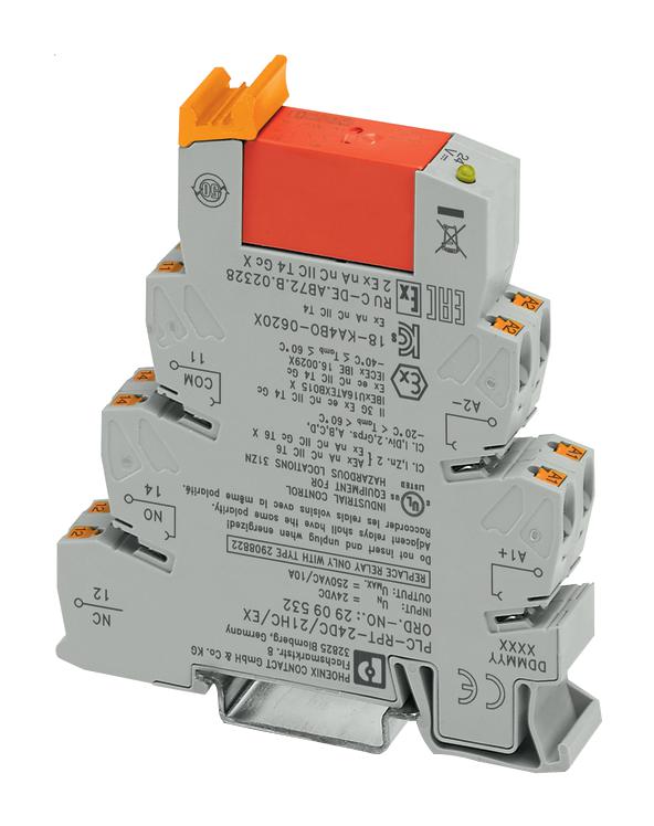 2909532 RELAY MODULE, SPDT, 24VDC, 10A, DIN RAIL PHOENIX CONTACT