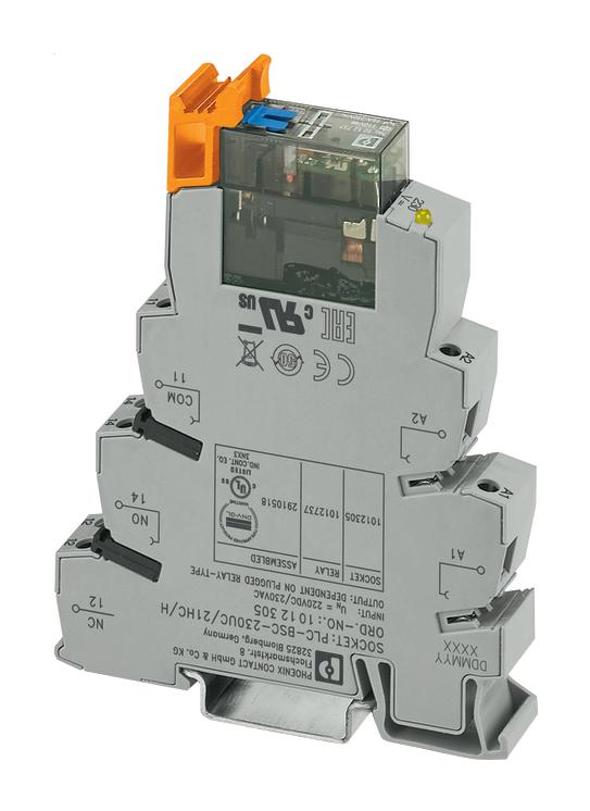 2910518 RELAY MODULE, SPDT, 10A, 230V, DIN RAIL PHOENIX CONTACT