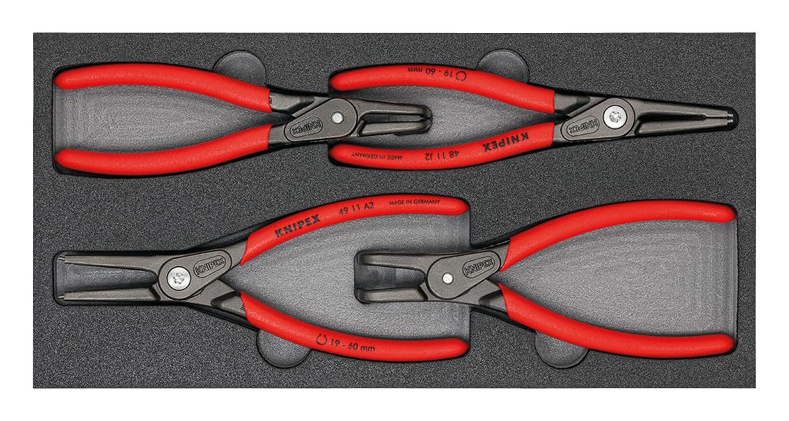 00 20 01 V09 PRECISION CIRCLIP PLIER SET, 4PC KNIPEX