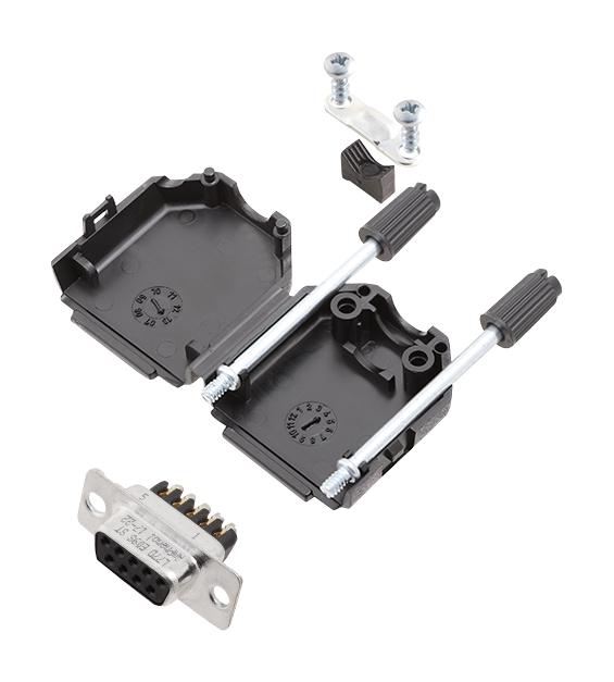 L17DPPK25-BK+L77DB25SST D SUB CONNECTOR, RCPT, 25POS, SCREW AMPHENOL ICC