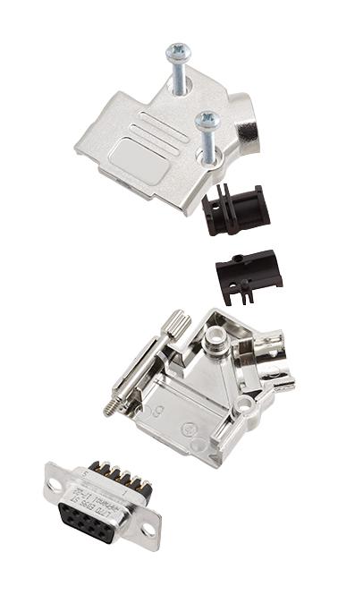L17D45PK-M-09+L77DE09SST D SUB CONNECTOR, RCPT, 9POS, SCREW AMPHENOL ICC