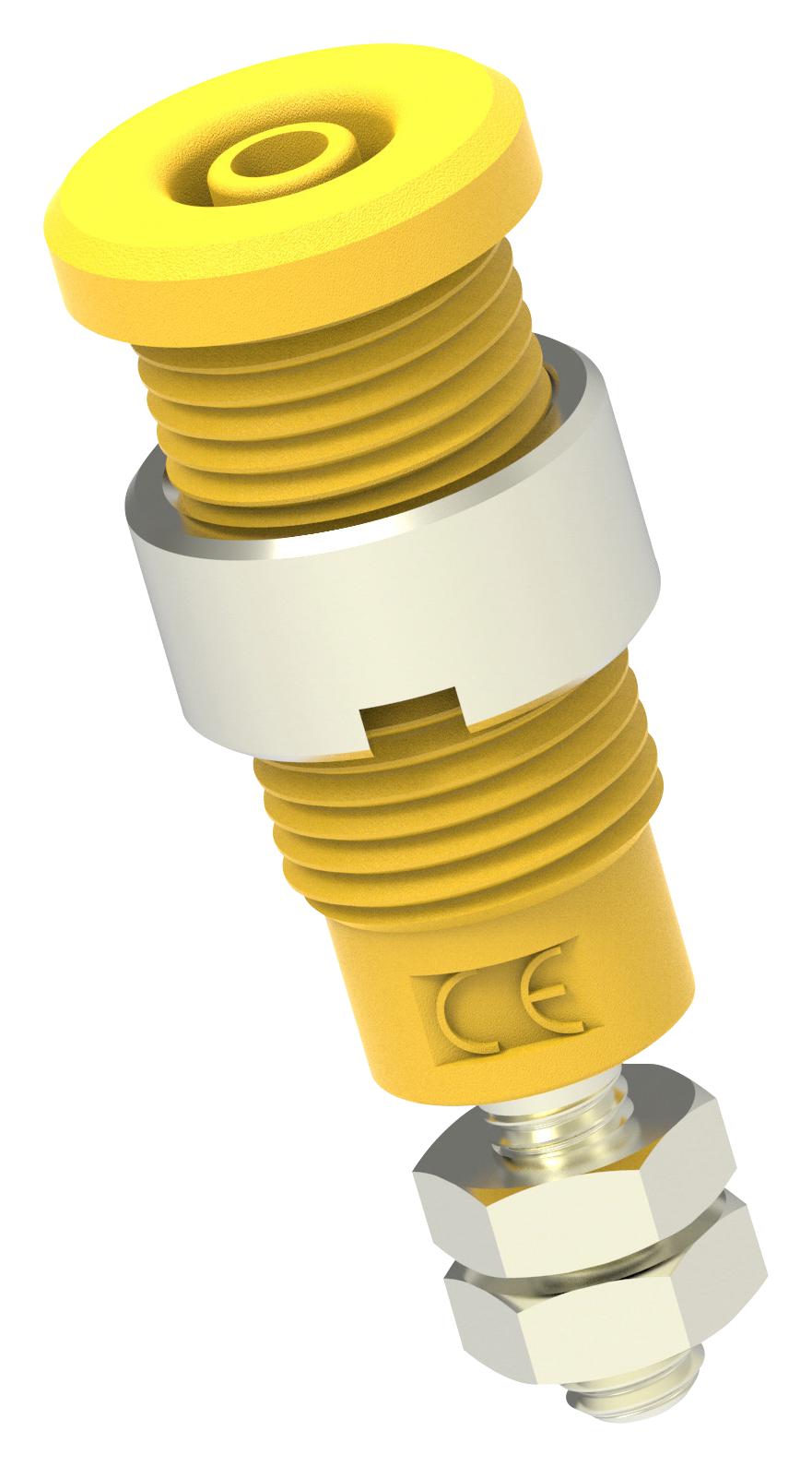 72-13972 CONN, BANANA, JACK, 10A, STUD, YEL TENMA